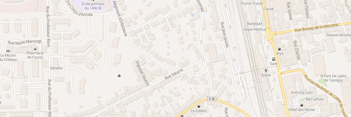 Plan du 4 Rue du 149e R I à Épinal