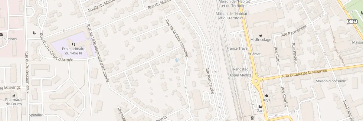 Plan du 11 Rue de la Côte Mauvraie à Épinal