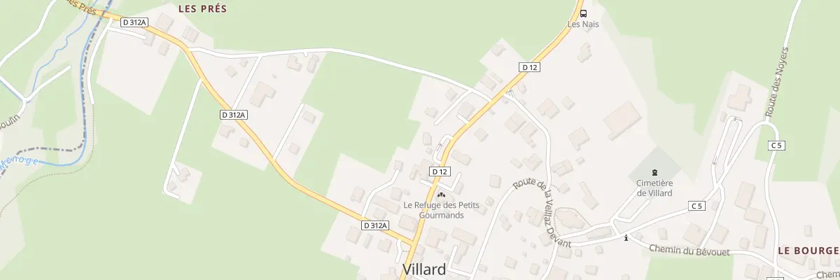 Plan du 1817 Rte des Alpes du Leman à Villard