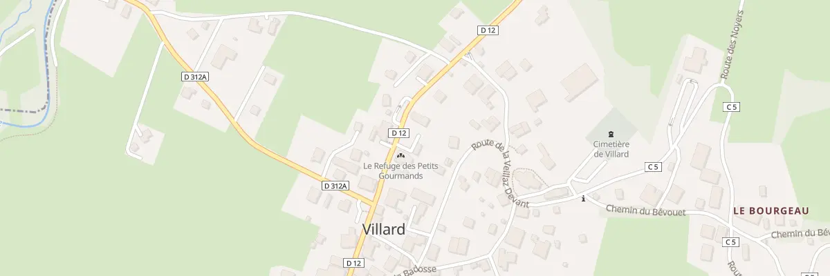 Plan du 1700 Rte des Alpes du Leman à Villard