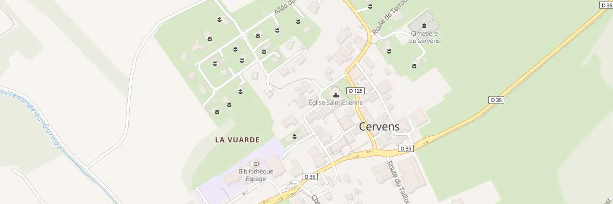 Plan du 103A Rue du château à Cervens