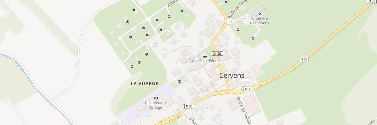 Plan du 103 Rue du château à Cervens