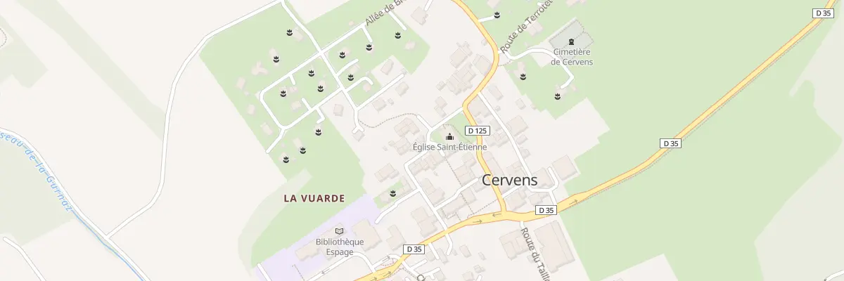 Plan du 131 Rue du château à Cervens
