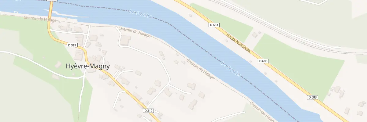 Plan du 8 Che de Halage à Hyèvre-Magny