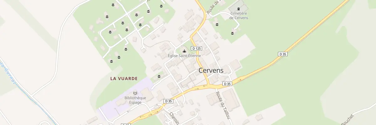 Plan du 83 Rue de l’église à Cervens