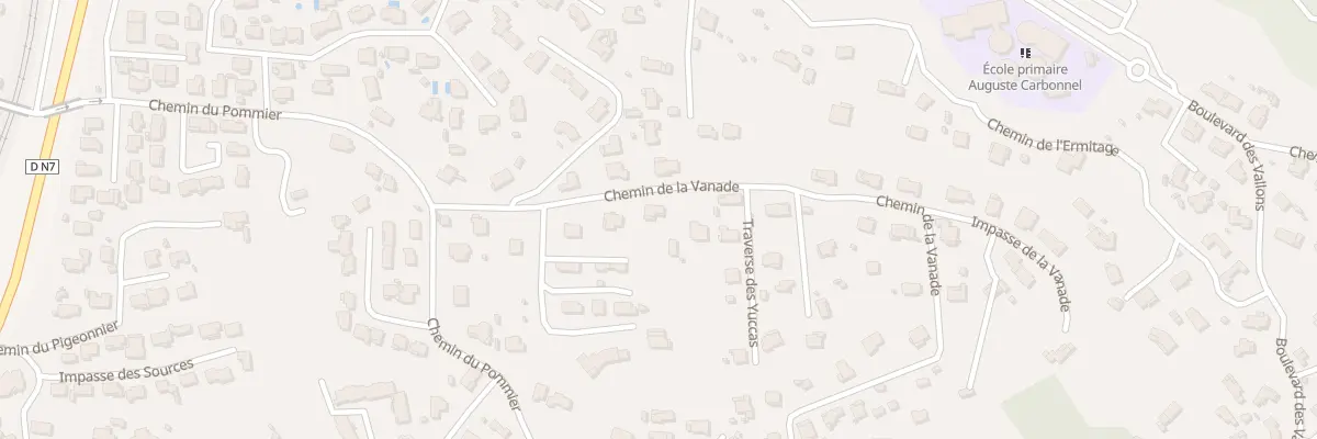 Plan du 164 Che de la Vanade à Vidauban