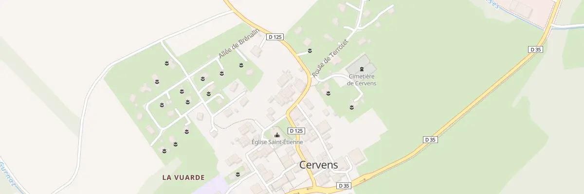 Plan du 161 Rue de l’église à Cervens