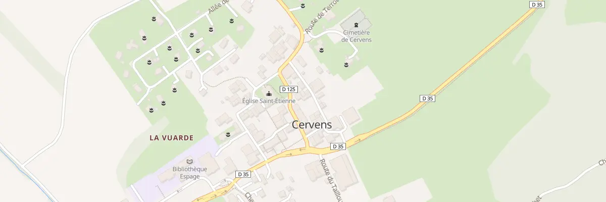Plan du 78 Rue de l’église à Cervens