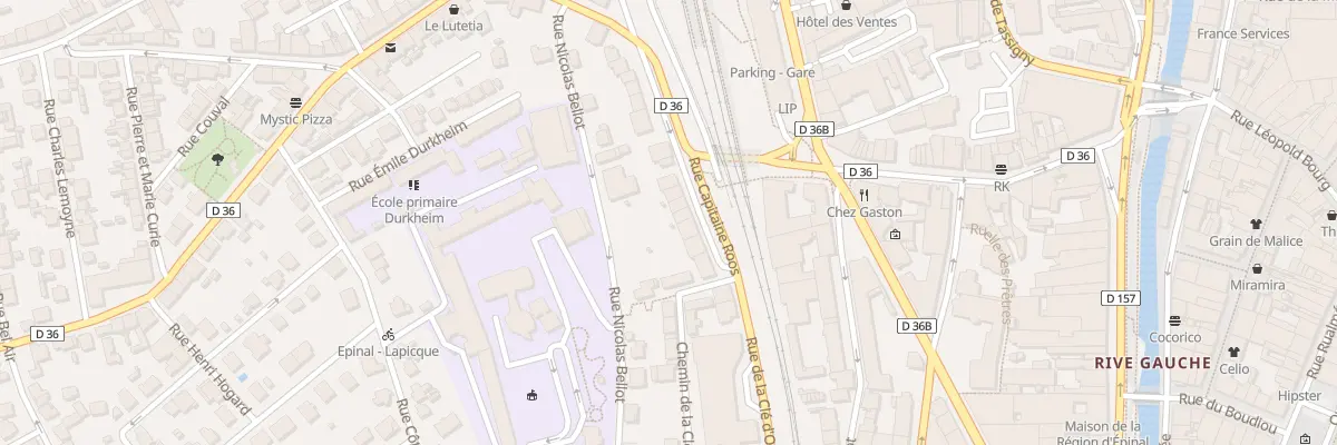 Plan du 7 Rue Capitaine Roos à Épinal