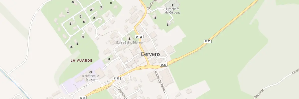 Plan du 15 Rue du cercle à Cervens