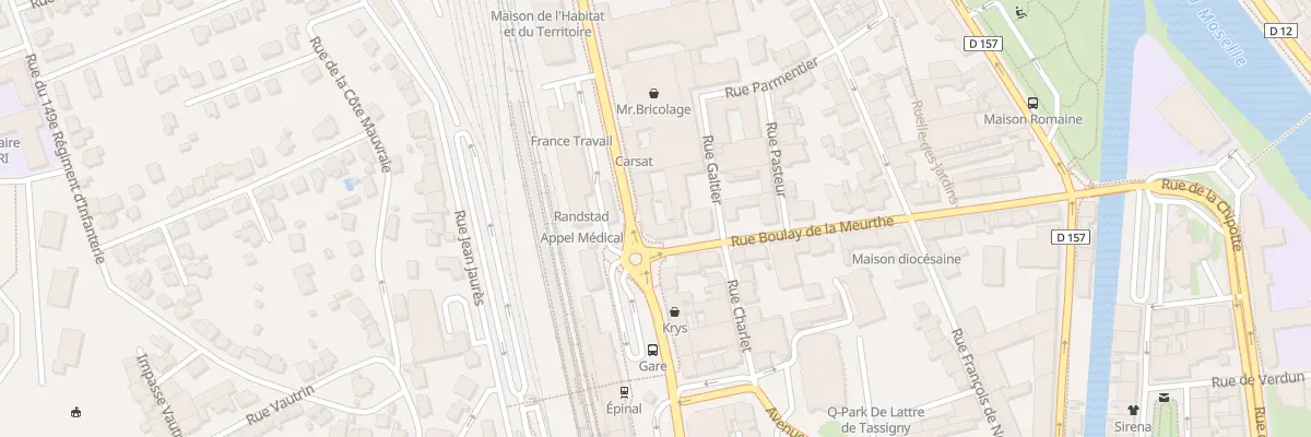 Plan du 28 Rue Boulay de la Meurthe à Épinal