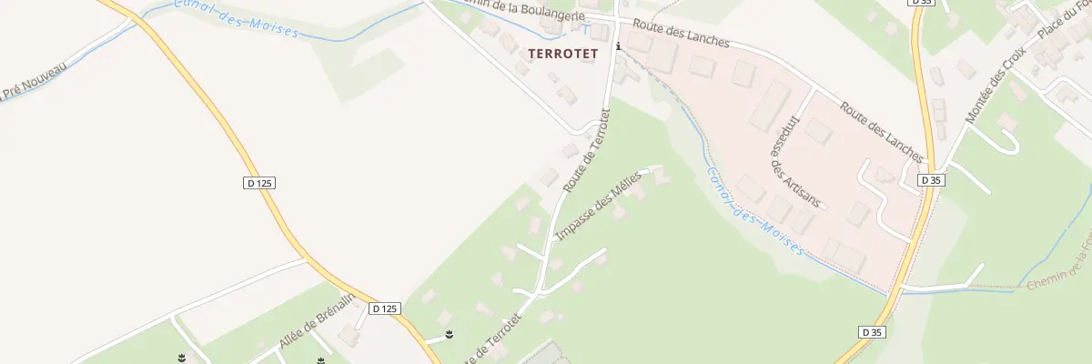 Plan du 212 Rte de Terrotet à Cervens