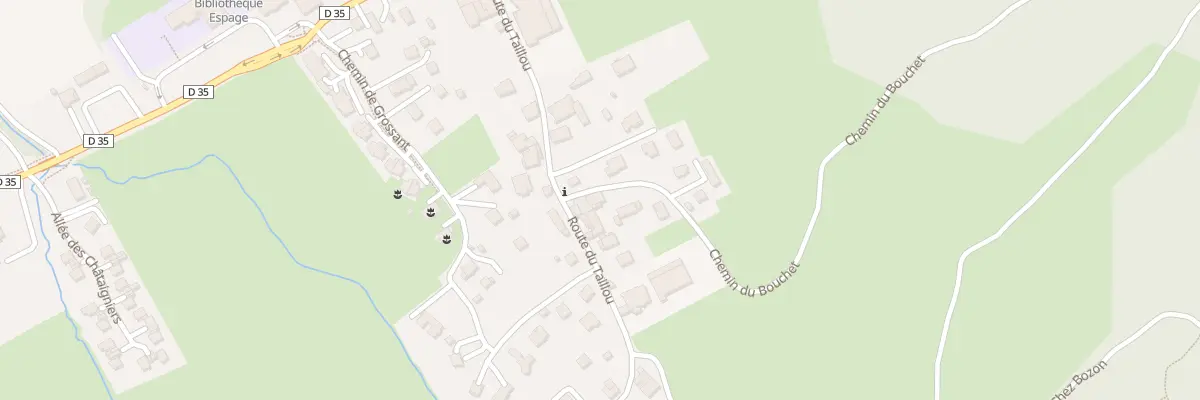 Plan du Haut de Cervens à Cervens