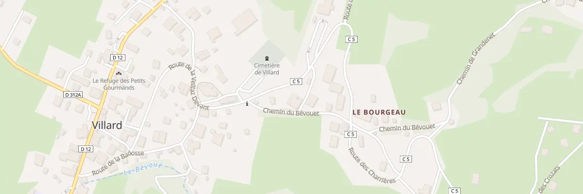 Plan du 91 Rte des Charrières à Villard