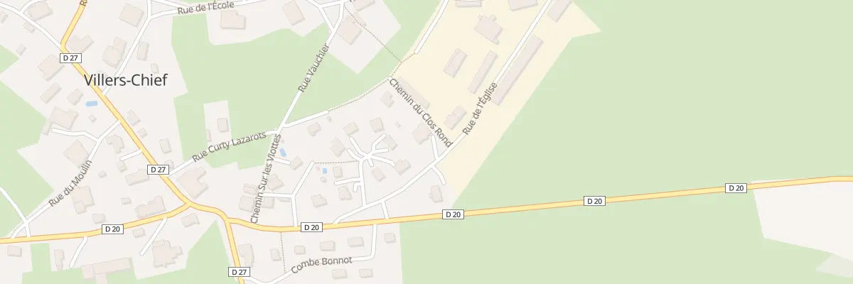 Plan du 1 Rue de l’Eglise à Villers-Chief