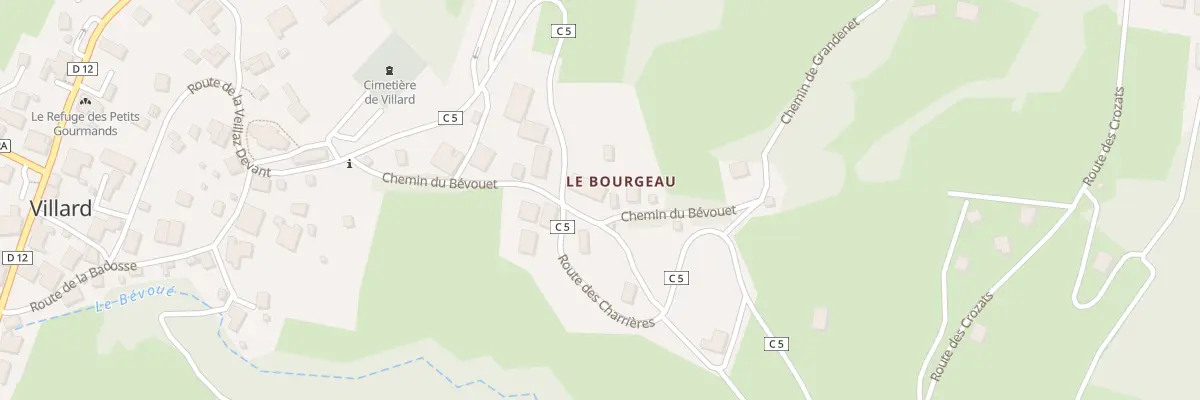 Plan du 200 Che du Bevouet à Villard