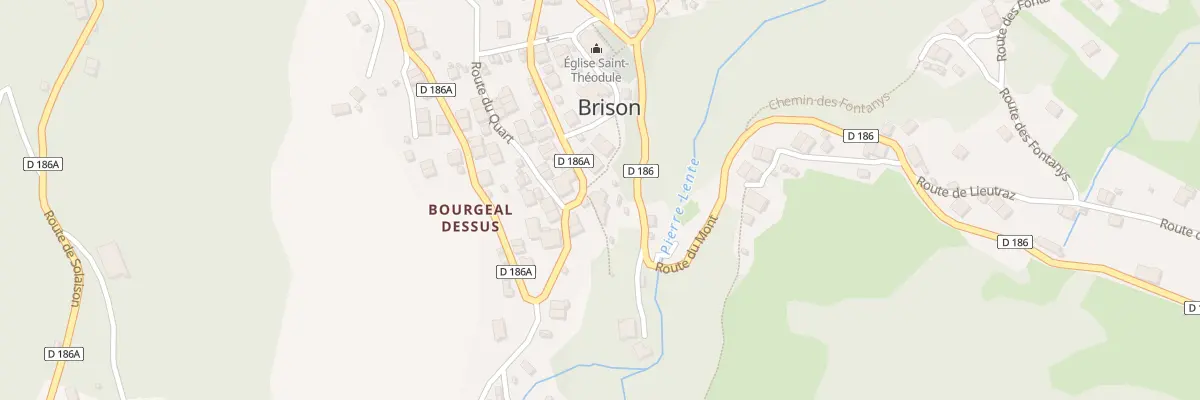 Plan du 1 Sen de la Fruitière à Brizon