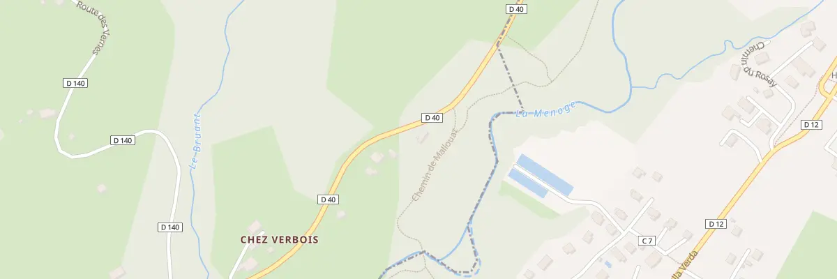 Plan du 3916 Rte du Col de Cou à Burdignin