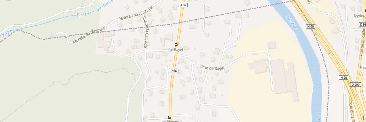 Plan du 20 Rue de bayet à Rognaix