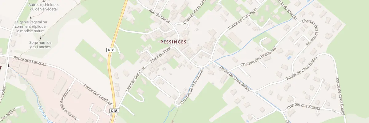 Plan du 44 Rte de Cursinges à Cervens