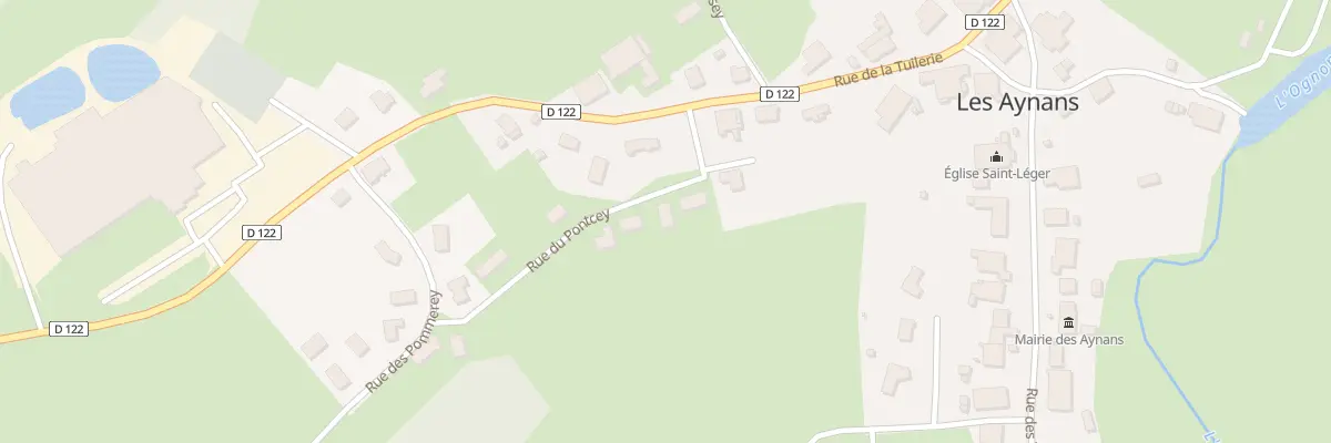 Plan du 3 Rue du Pontcey aux Aynans