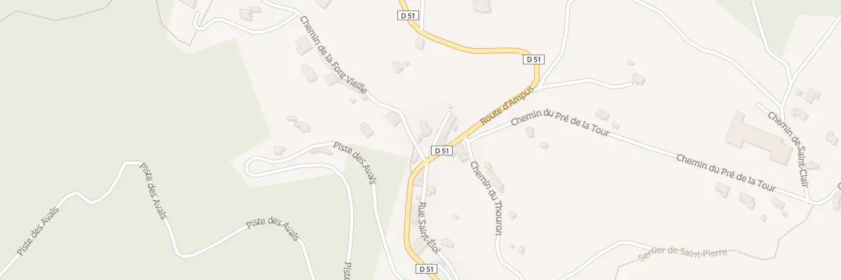 Plan du 5260 Les Vallas à Châteaudouble