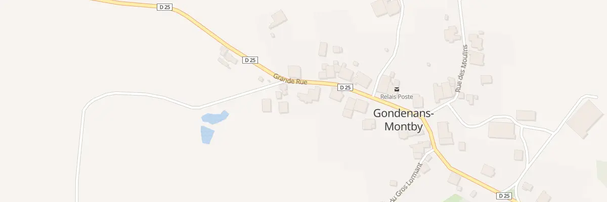 Plan du 8 Rue Grande Rue à Gondenans-Montby