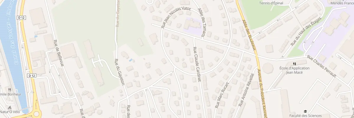 Plan du 15 Rue Jean Nicolas Vatot à Épinal