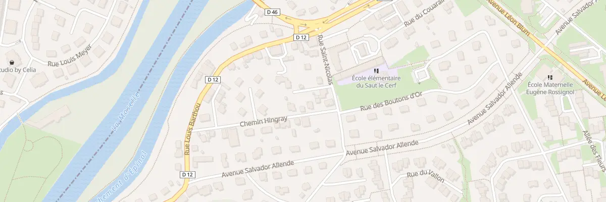 Plan du 37 Che Hingray à Épinal
