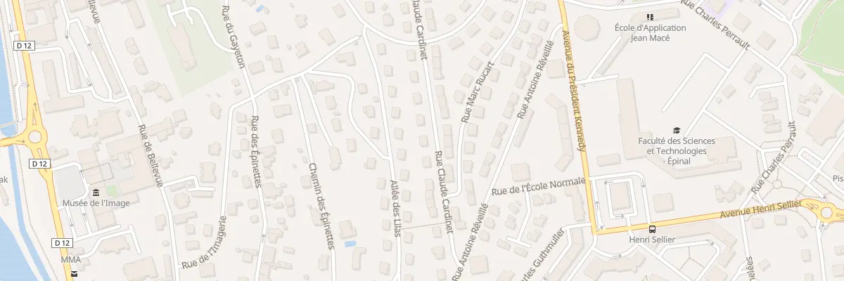 Plan du 17 Rue Claude Cardinet à Épinal
