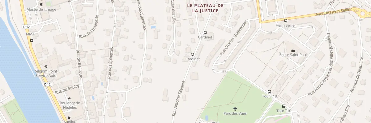 Plan du 13 Rue Antoine Réveillé à Épinal