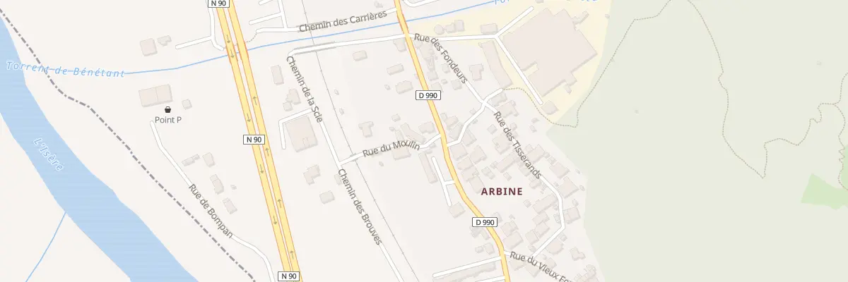Plan du 5628 Rue du Moulin à La Bâthie