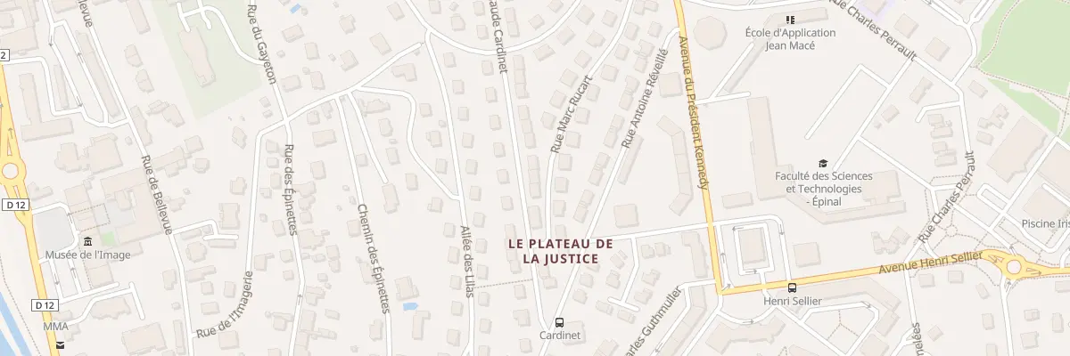 Plan du 10 Rue Claude Cardinet à Épinal