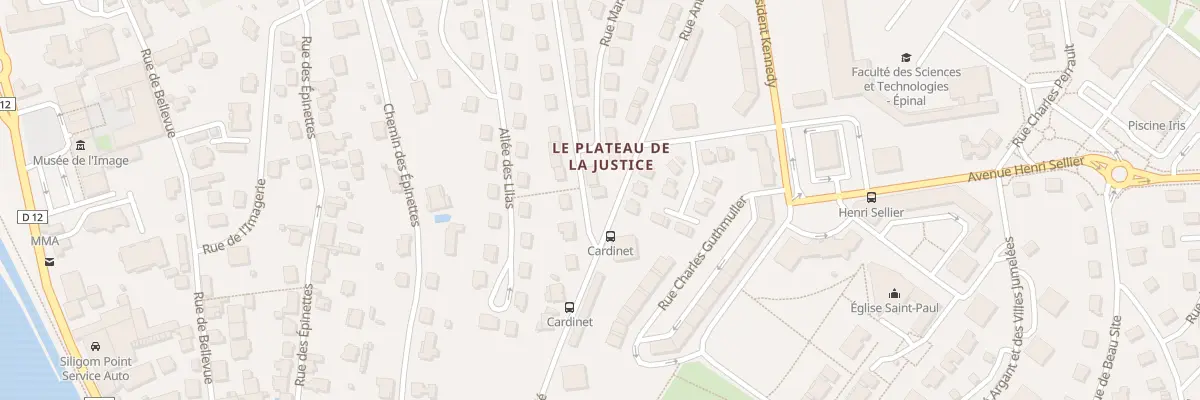 Plan du 2 Rue Claude Cardinet à Épinal
