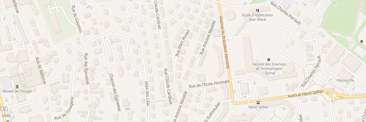 Plan du 6 Rue Marc Rucart à Épinal