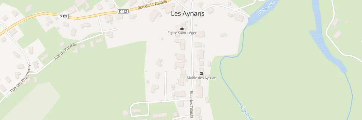 Plan du 10 Rue des Tilleuls aux Aynans