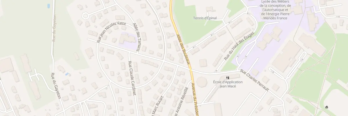 Plan du 17 Rue Monseigneur Evrard à Épinal