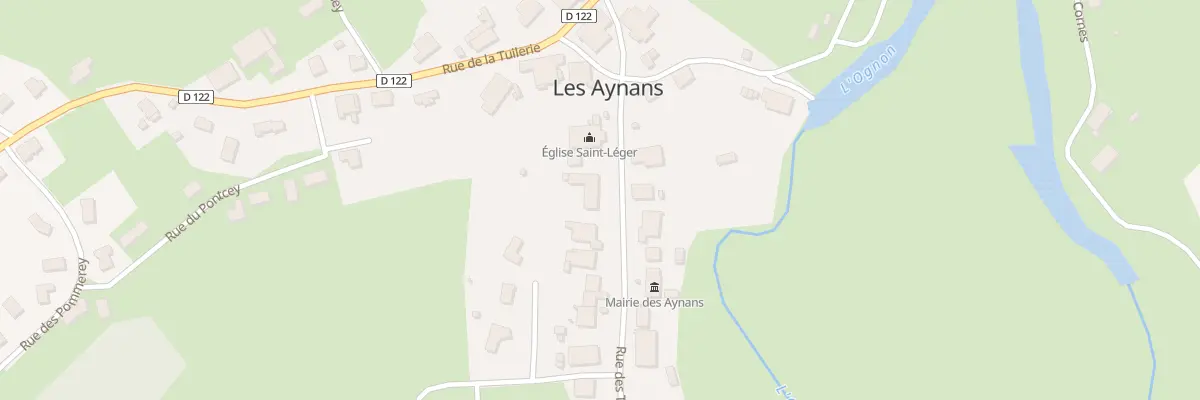 Plan du 8 Rue des Tilleuls aux Aynans