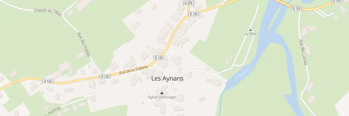 Plan du 3 Rue des Tilleuls aux Aynans