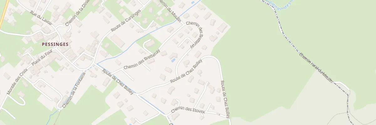 Plan du 393 Che des Brettenay à Cervens
