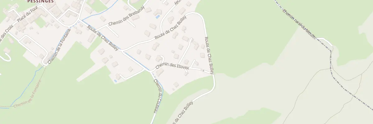 Plan du 74 Les Etouex à Cervens