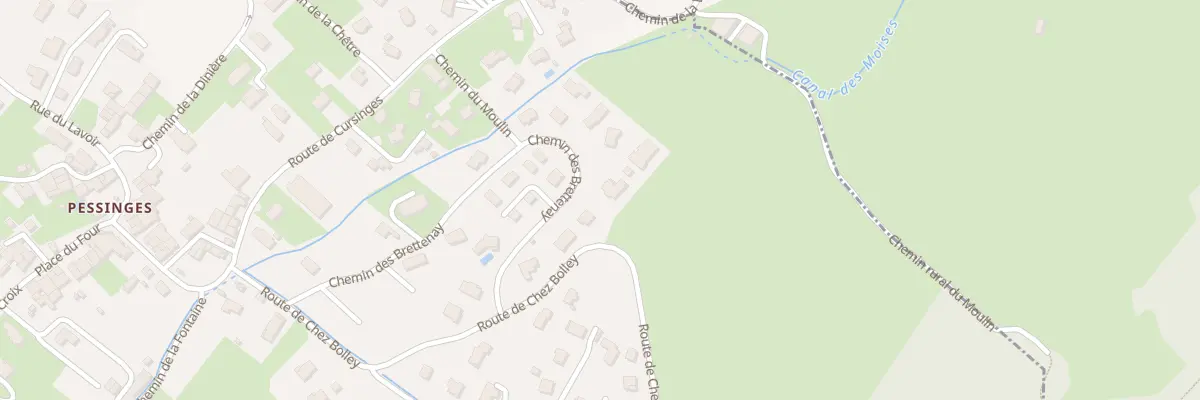 Plan du 283 Che des Brettenay à Cervens