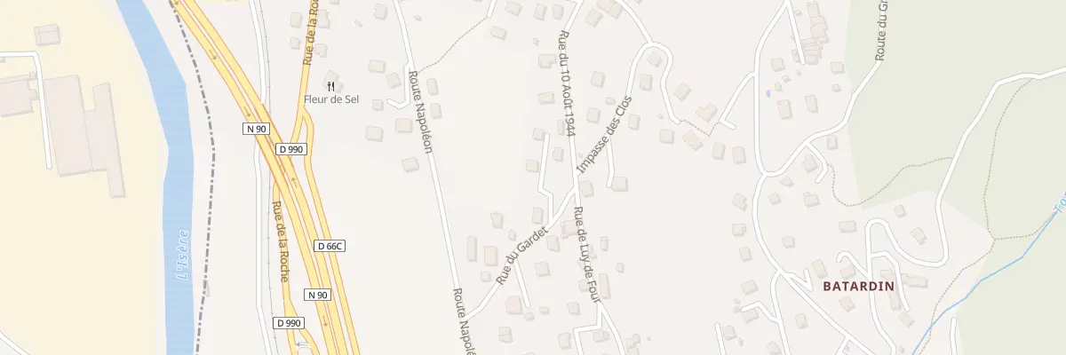 Plan du 40 Rue du Gardet à Cevins
