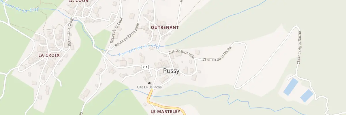 Plan du 6536 Pussy à La Léchère