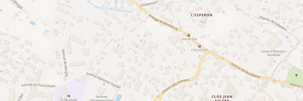 Plan du 597 Av de Montferrat à Draguignan