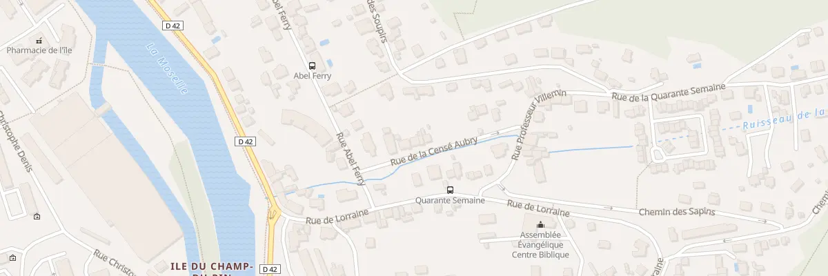 Plan du 5 Rue Cense Aubry à Épinal