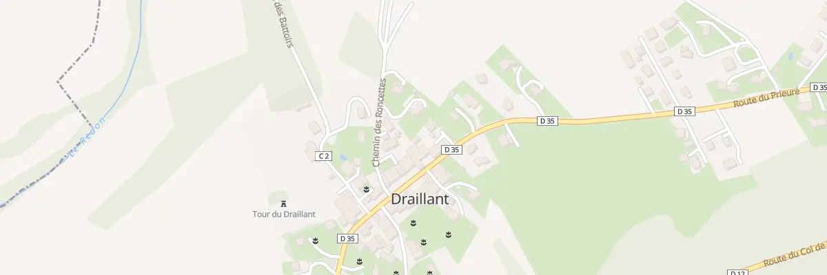 Plan de Draillant à Draillant