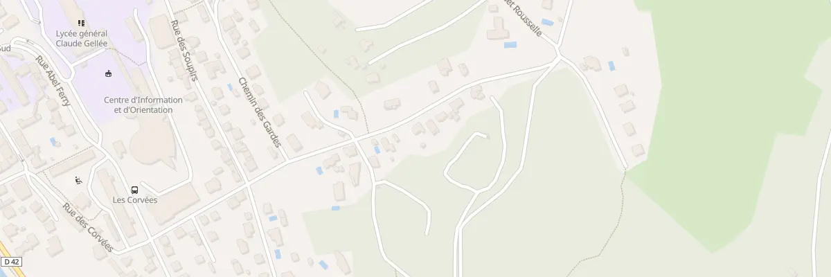 Plan du 8 Rue des Corvées Prolongée à Épinal