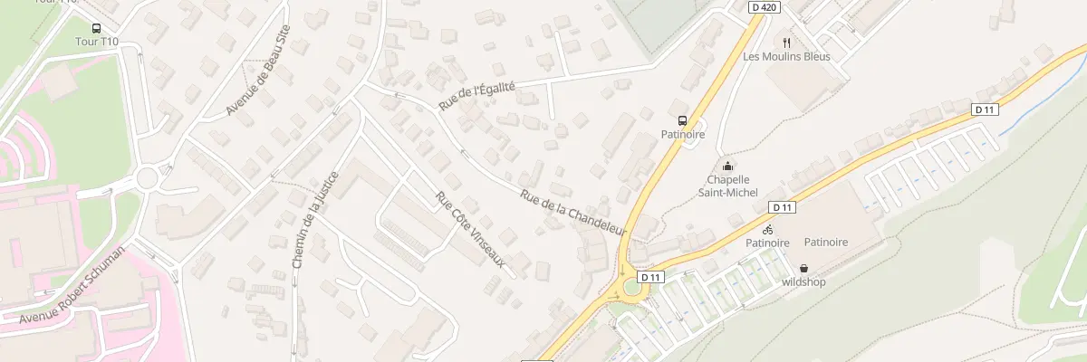 Plan du 8 Rue de la Chandeleur à Épinal