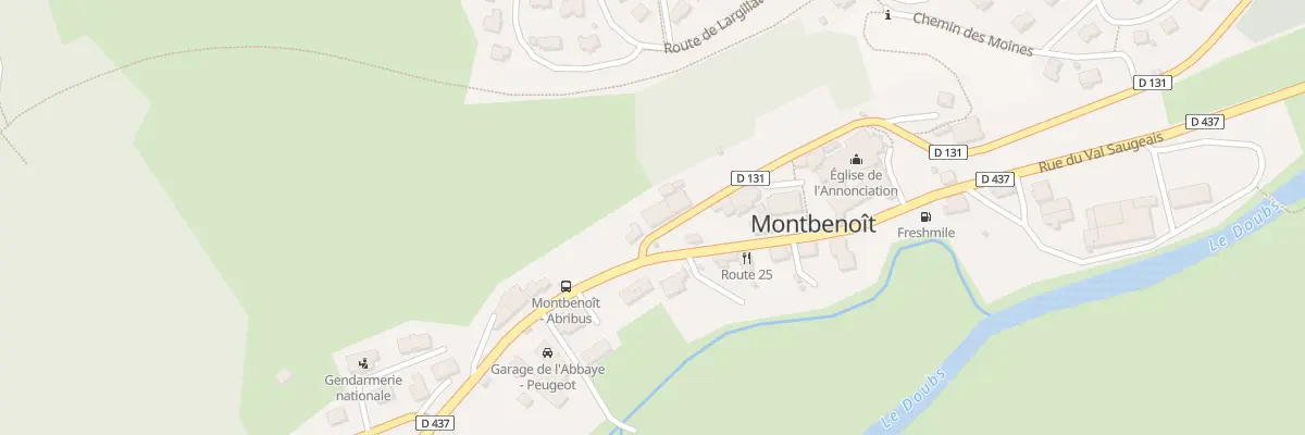 Plan du 3 Rue de l’Abbaye à Pays-de-Montbenoît